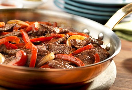 Steak with Bell Peppers