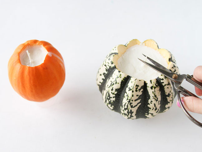 Turn Pumpkins into Candles