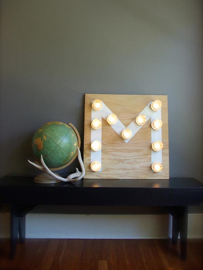 Home Decor: Make a Monogram Light