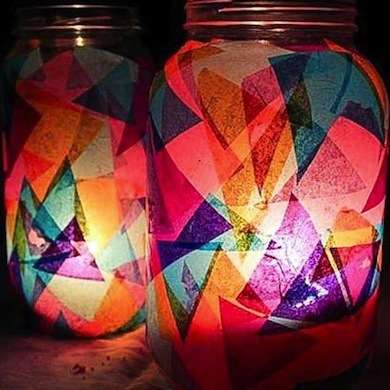 For the Kids: Make Tissue Paper Luminaries