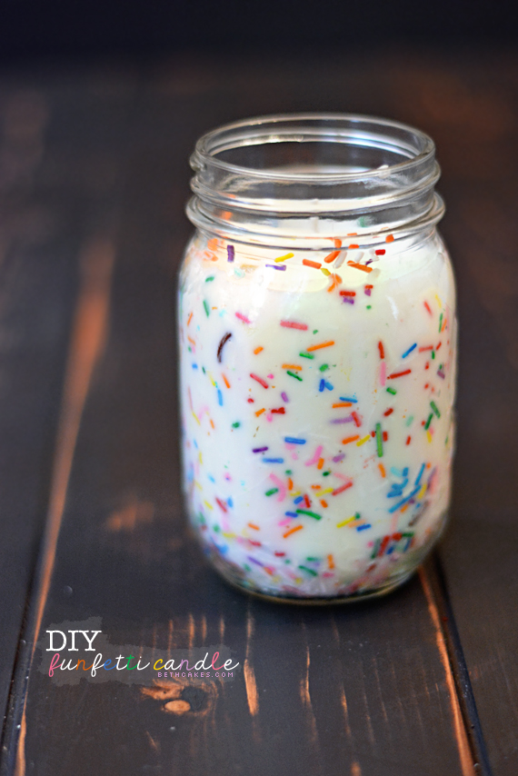 Make a Funfetti Candle in a Jar