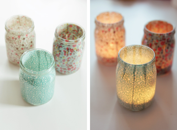 Home Decor: Fabric Covered Jars