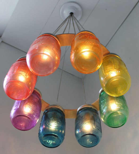 Home Decor: Make a Rainbow Chandelier