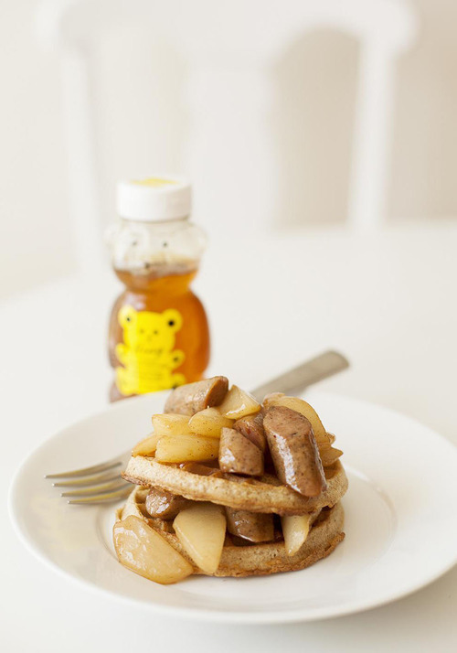 Honey Pear and Sausage Stack