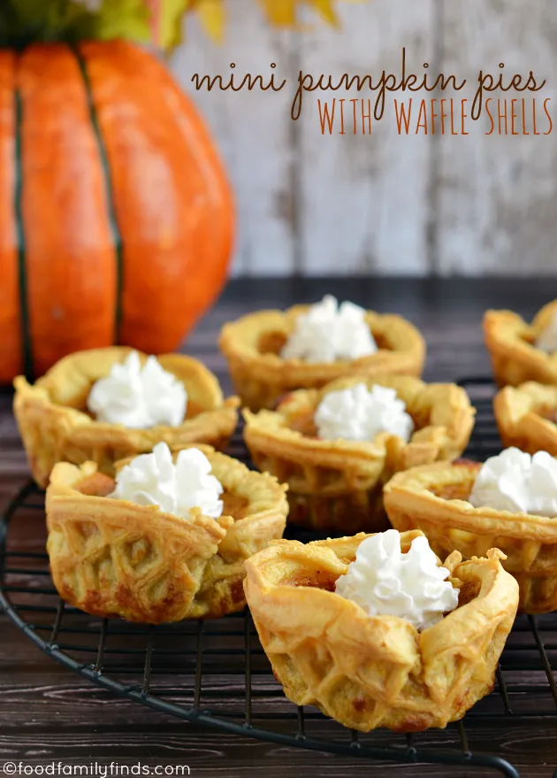 Waffle Crust Pumpkin Pies
