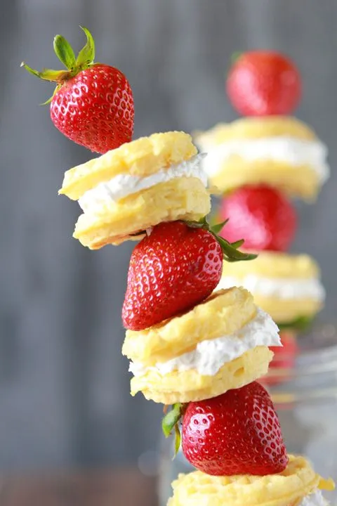 Stawberries and Cream on a Stick