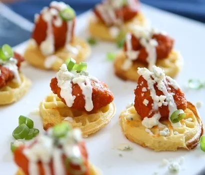 Buffalo Chicken Eggo Bites