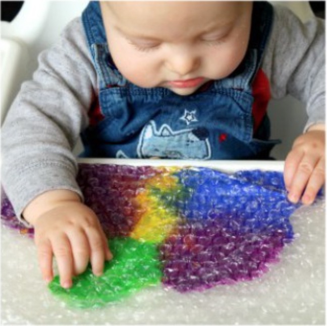 Bubble Wrap Mess-Free Baby Art