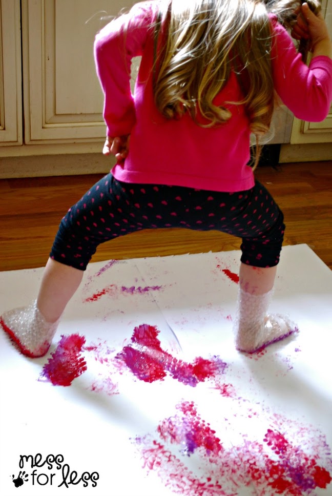 Bubble Wrap Paint Stomp