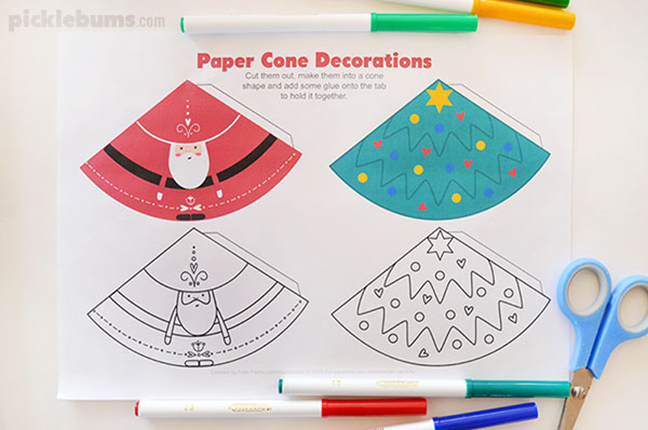 Decorate with Paper Cone Printable