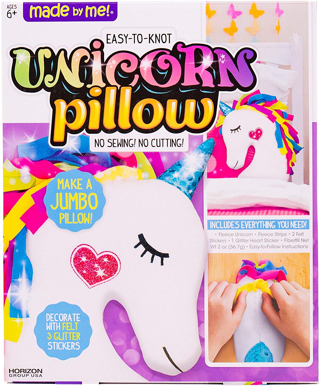 Made By Me Unicorn Pillow 