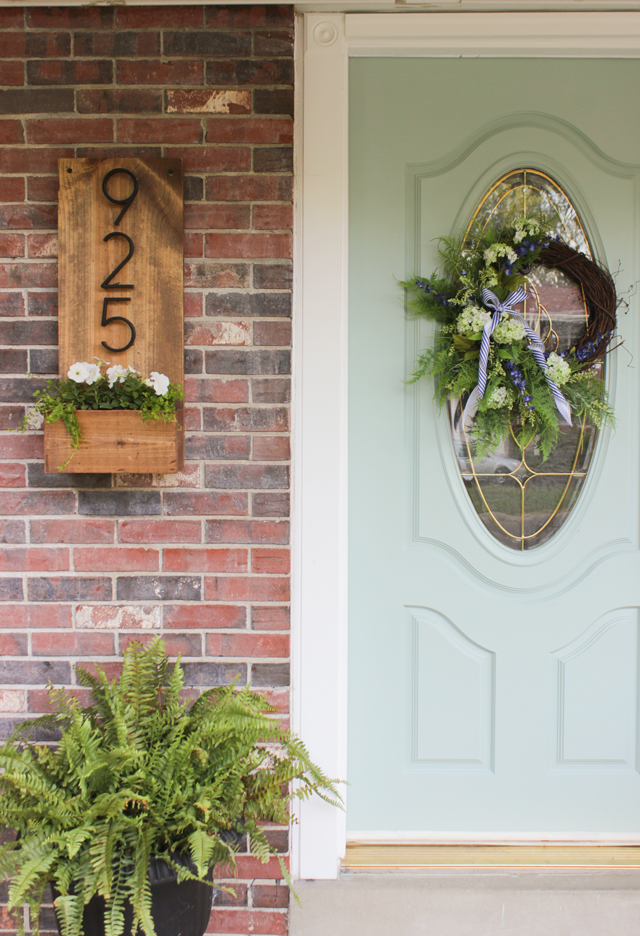 DIY Flower Box House Number Idea