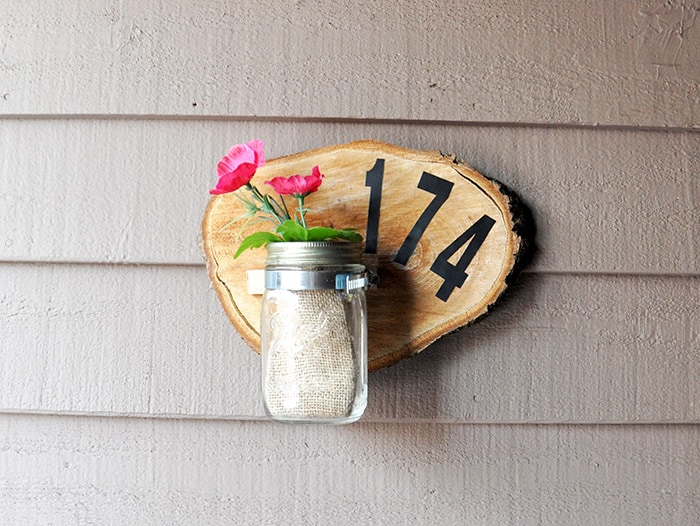 DIY Mason Jar House Number Idea