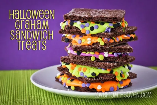 Halloween Graham Sandwich Treats