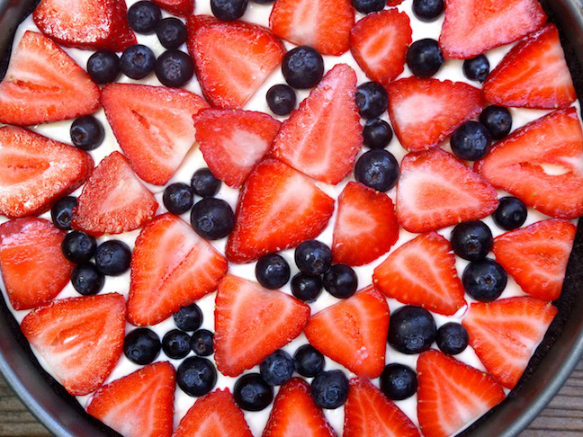 Red, White, and Blue No-Bake Cheesecake Recipe