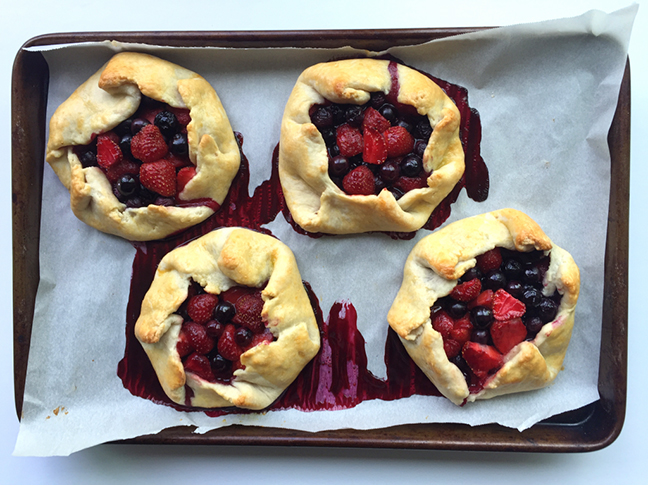 Strawberry Blueberry Rustic Tarts 