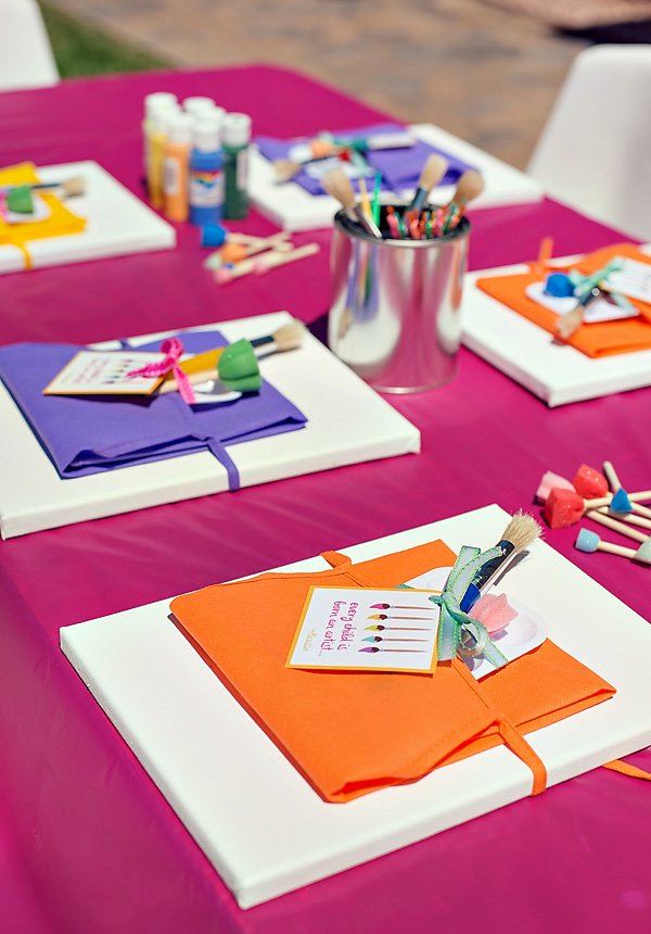 Rainbow Painting Birthday Party Theme