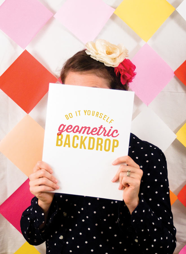 Turn Colored Paper Into a Geometric Backdrop
