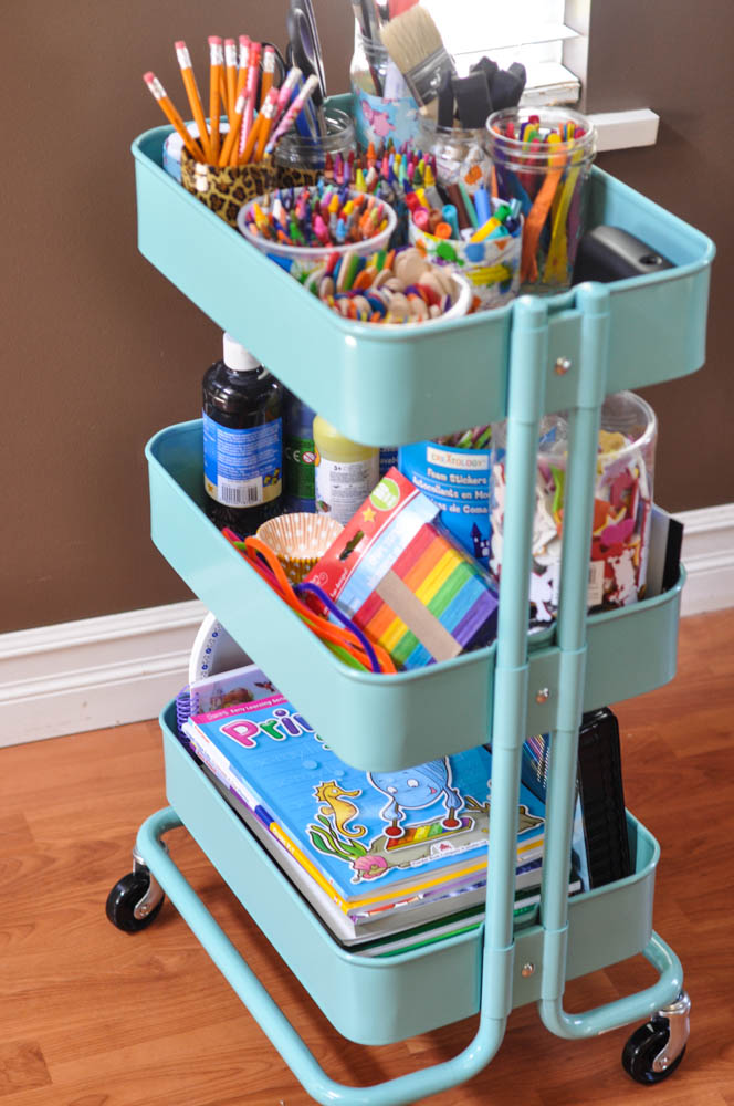 Tiered Rolling Cart Craft Storage