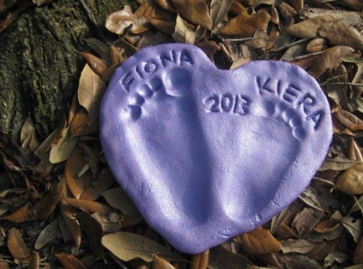 DIY Salt Dough Footprint Heart