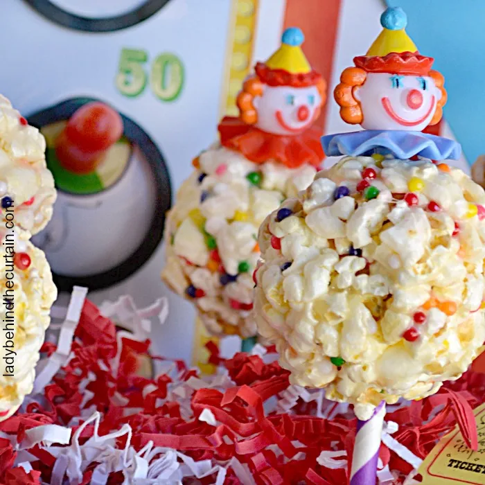 Carnival Birthday Clown Popcorn Pops