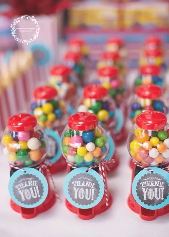 Carnival Birthday Gum Ball Favors