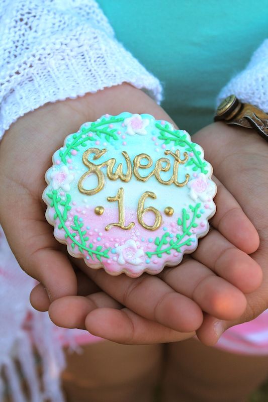 Sweet 16 Custom Cookies