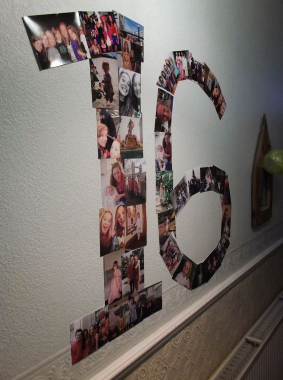 Sweet 16 Numeral Collage
