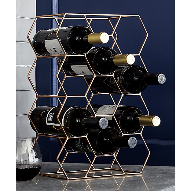 11-Bottle Copper Wine Rack