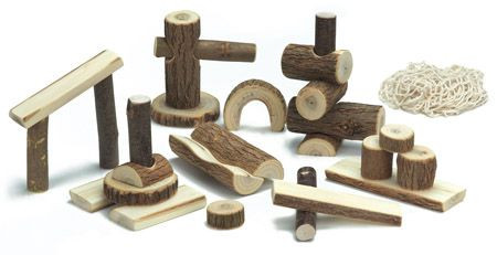 Gluckskafer Natural Wooden Tree Blocks