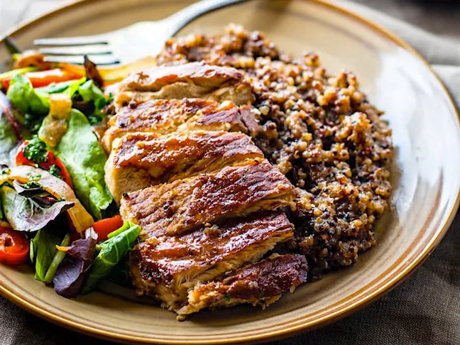 One-Pot BBQ Cherry Pork Chops with Quinoa