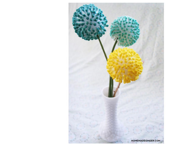 Make Q-Tip Flowers