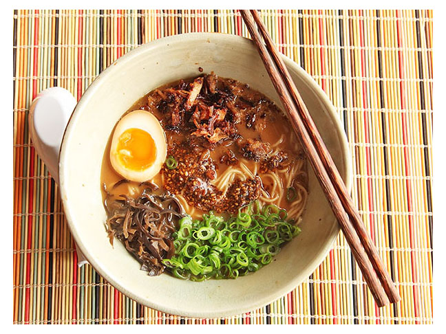 Miso Ramen With Crispy Garlic & Braised Pork    