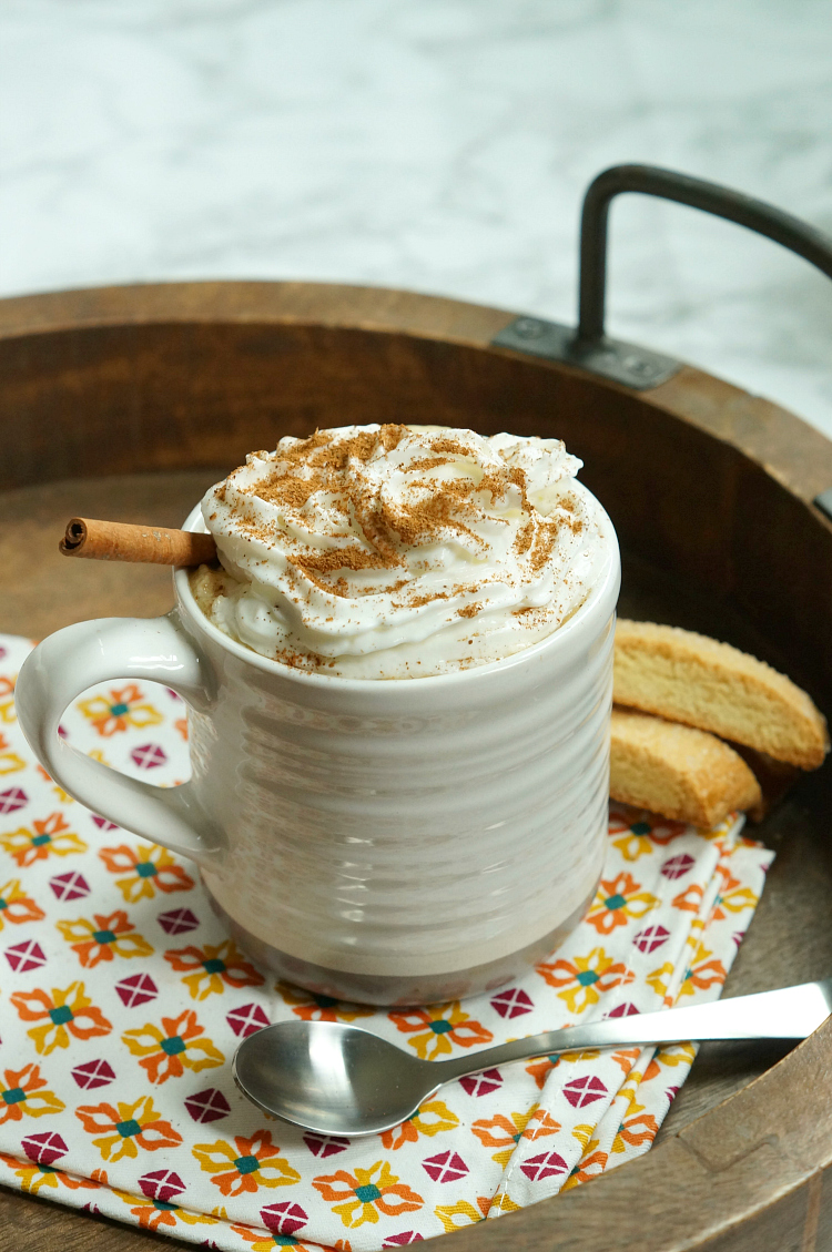 Slow Cooker White Chocolate Cinnamon Lattes