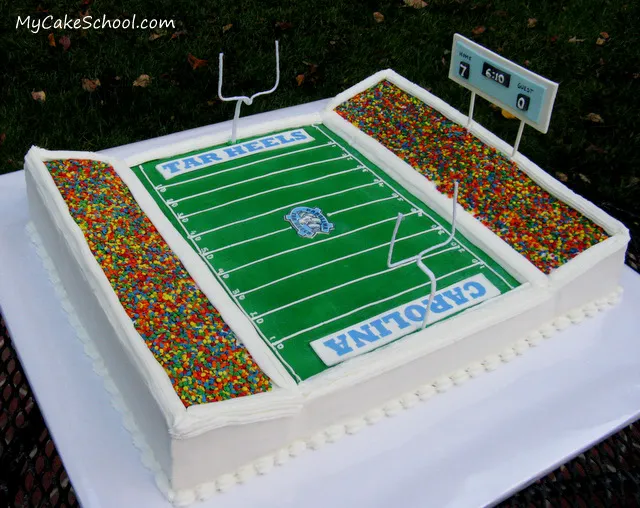 DIY Football Stadium Cake