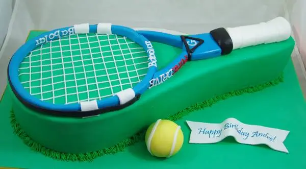 Tennis Racket Birthday Cake