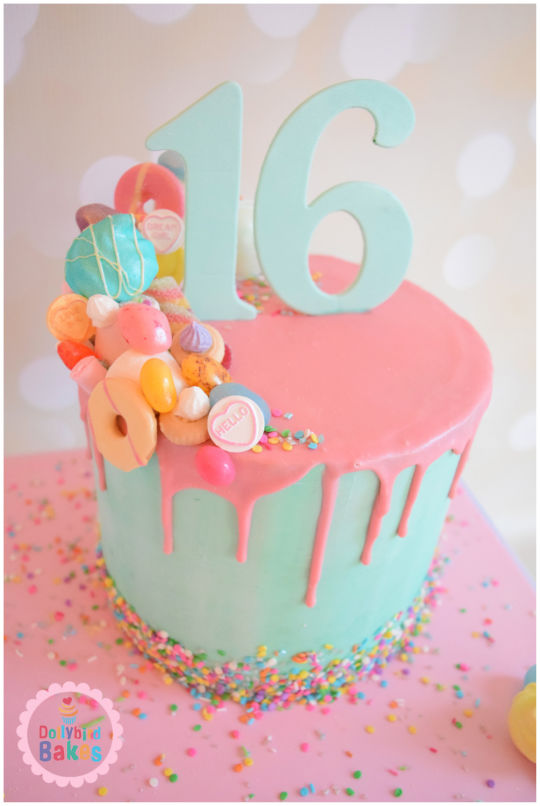 Candy-Crazed Sweet 16 Birthday Cake