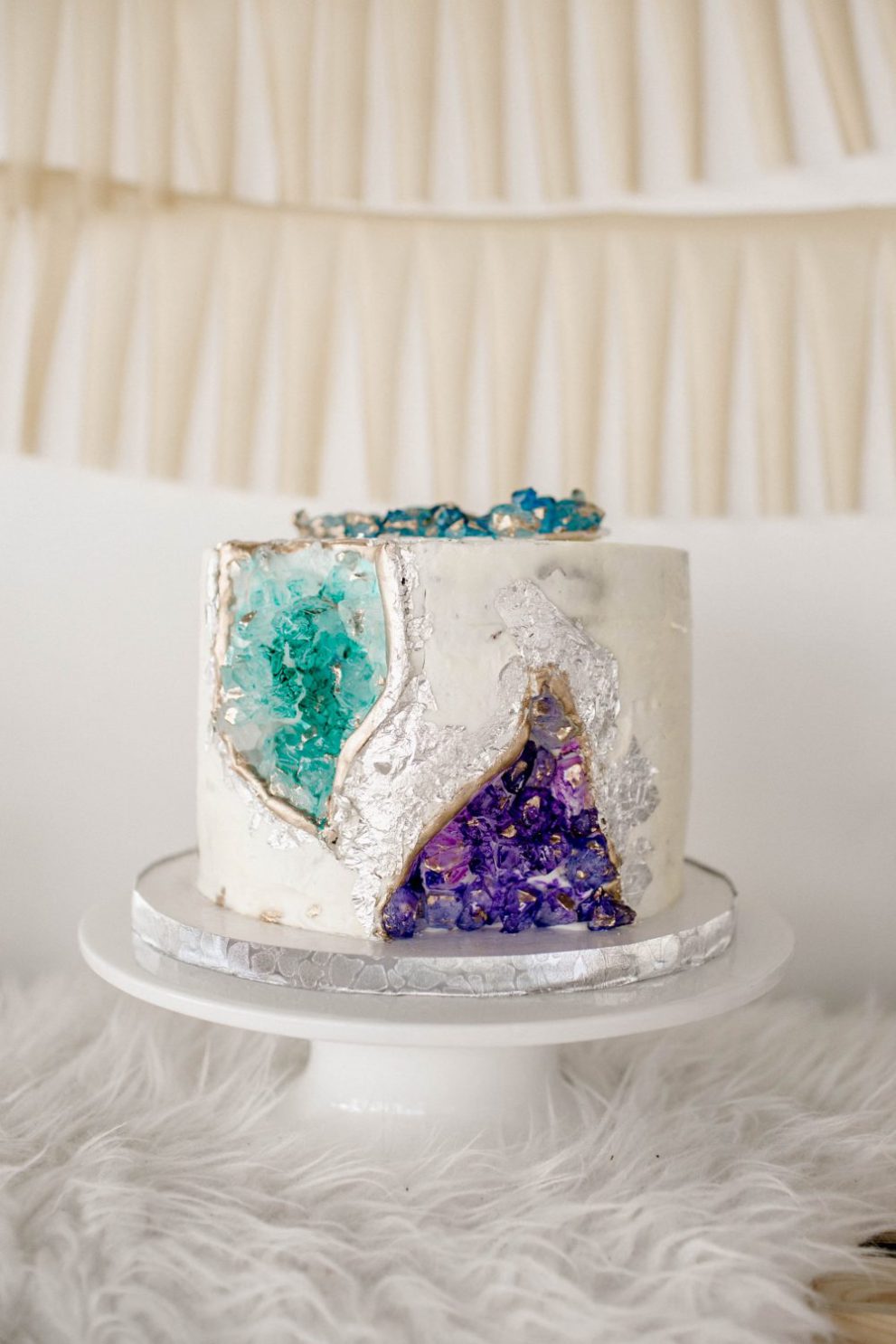 Geode Sweet 16 Birthday Cake