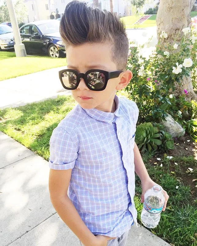 extra large pompadour on little boy