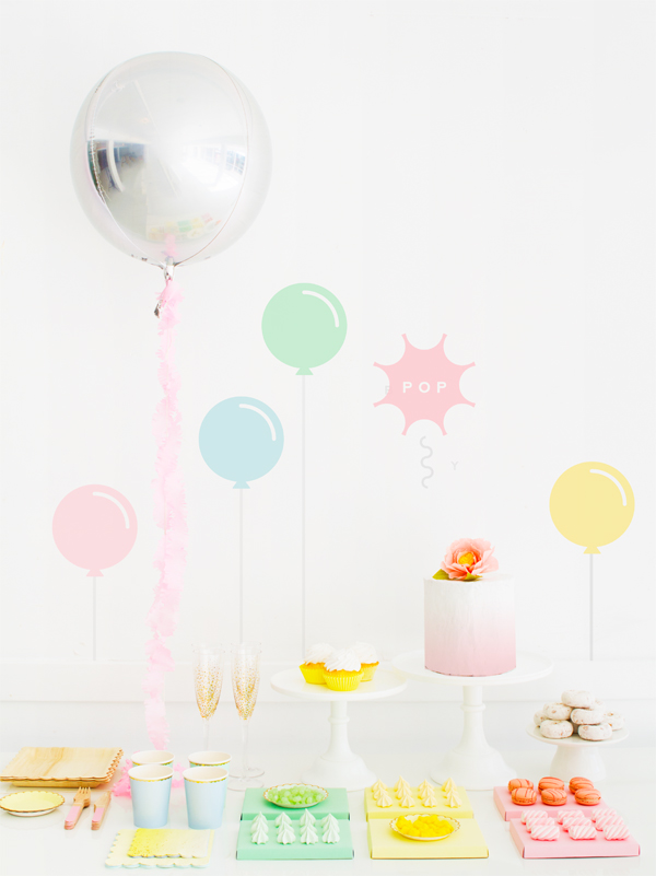 Balloon Decals Backdrop