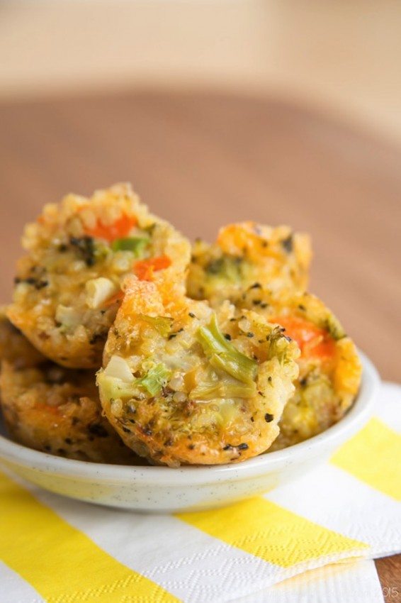 Cheesy Veggie Quinoa Bites