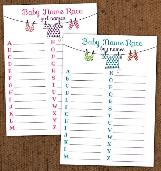  Boy/Girl Baby Name Gender Reveal Game