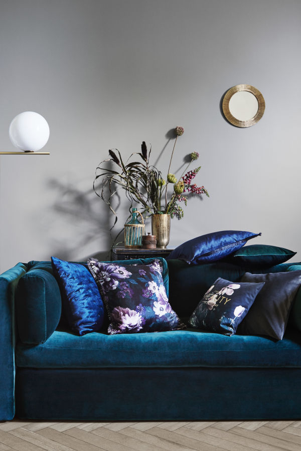 Velvet Fringe-Trimmed Cushion Covers