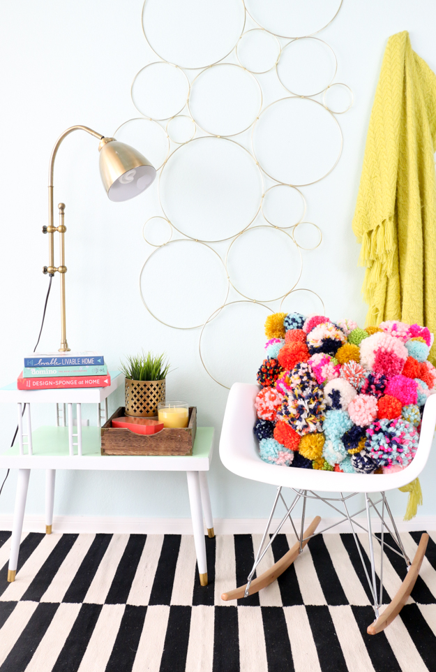 DIY Pom Pom Throw Pillow Upgrade