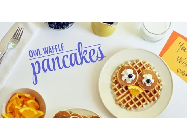 Owl Waffle Pancakes