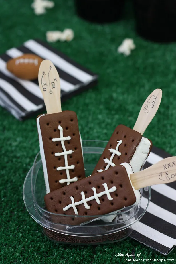 Football Ice Cream Sandwiches