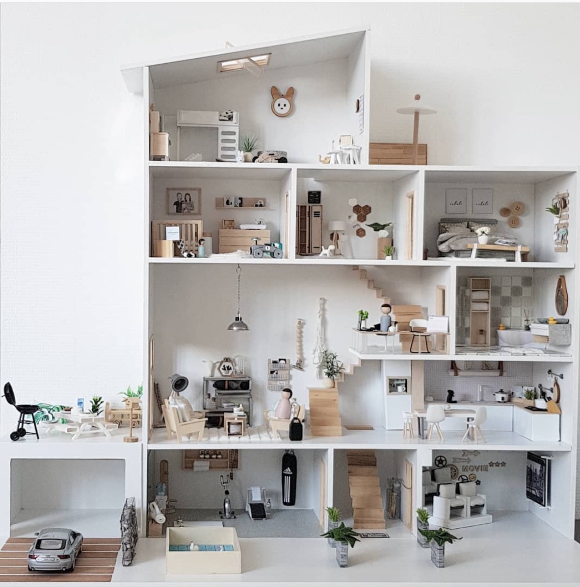 DIY Modern Monochrome Dollhouse