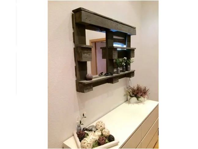 Pallet Mirror Shelf