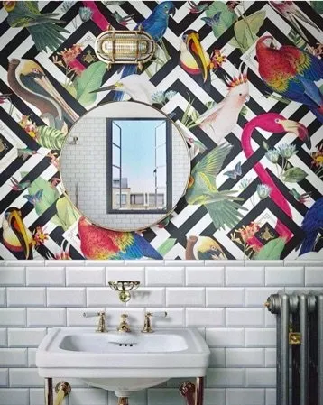 44 Bathroom Wallpaper Ideas That Will Inspire You to be Bold  Wallpaper  for Bathrooms