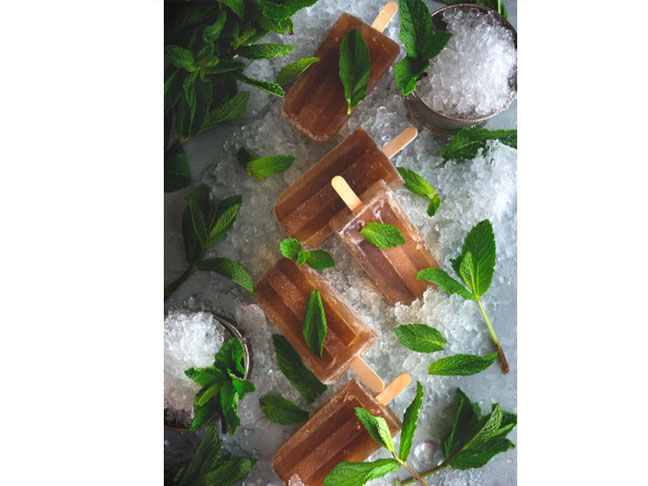 Mint Julep Popsicles